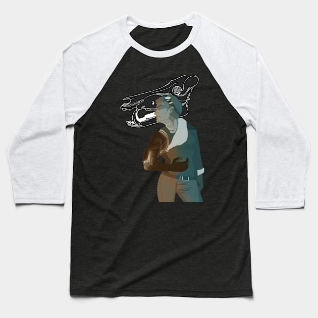 Boar Smoke Dark Baseball T-Shirt by Pallas